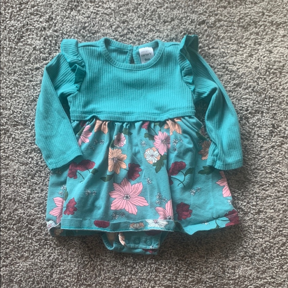 Floral Baby Dress with Long Sleeves